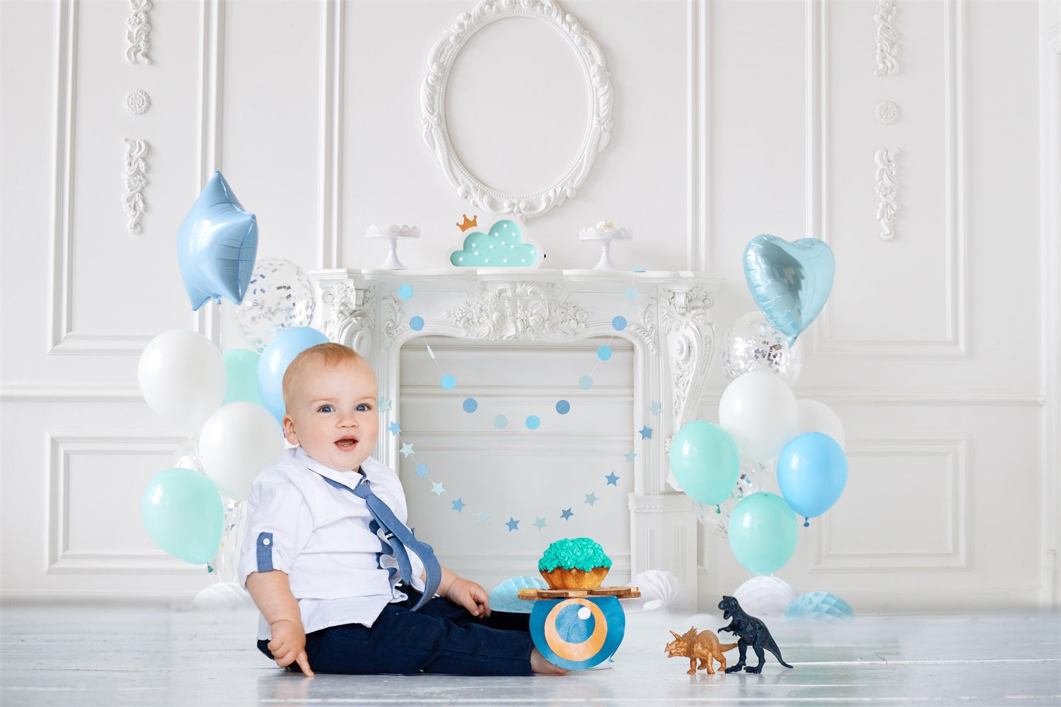 Toile de Fond Décoration d'Anniversaire pour Enfants avec Ballons RR5-34