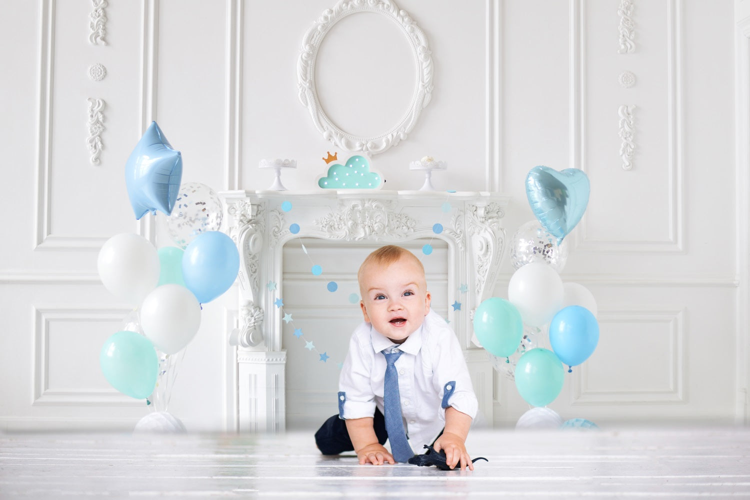 Toile de Fond Décoration d'Anniversaire pour Enfants avec Ballons RR5-34