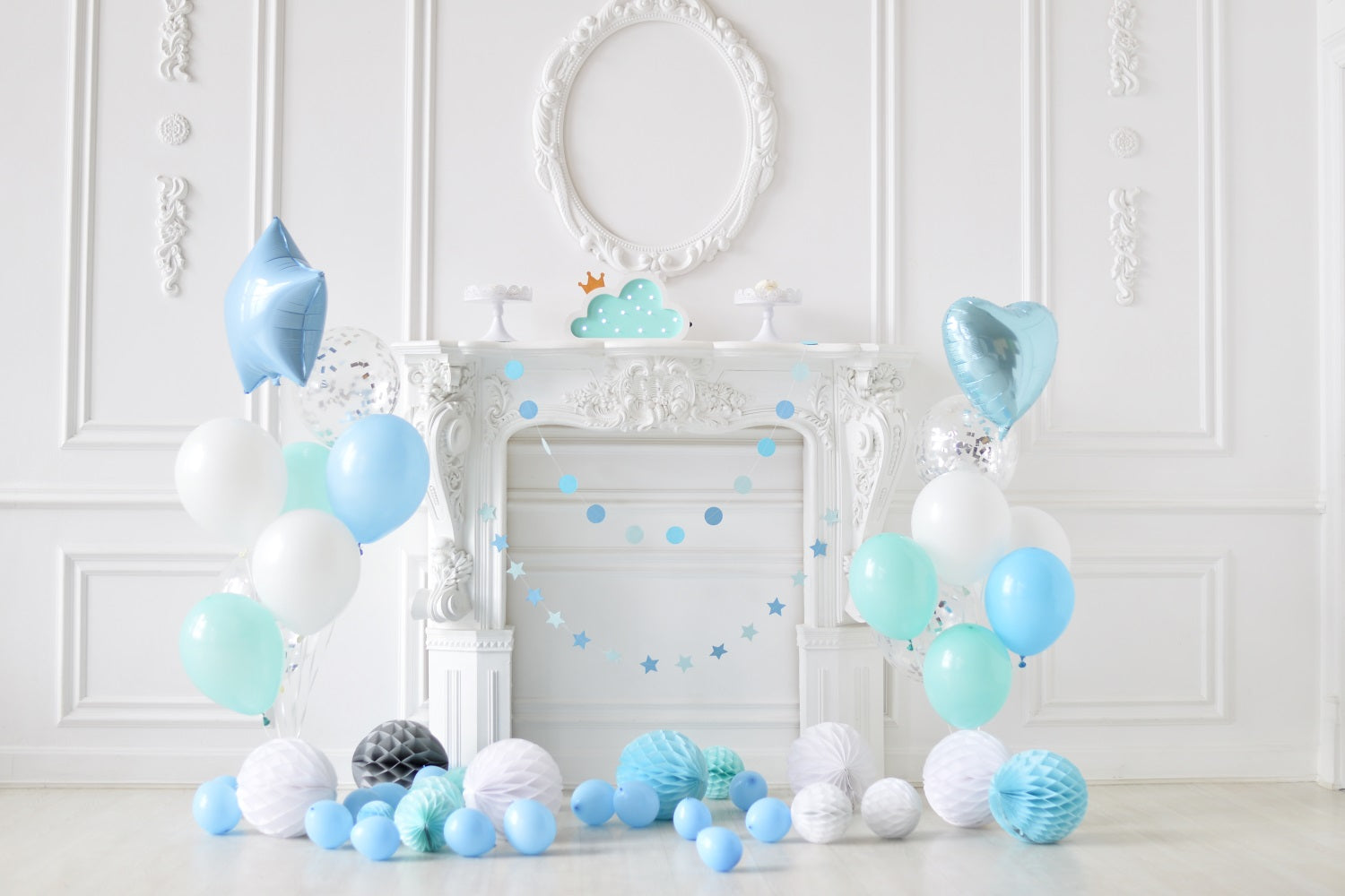 Toile de Fond Décoration d'Anniversaire pour Enfants avec Ballons RR5-34