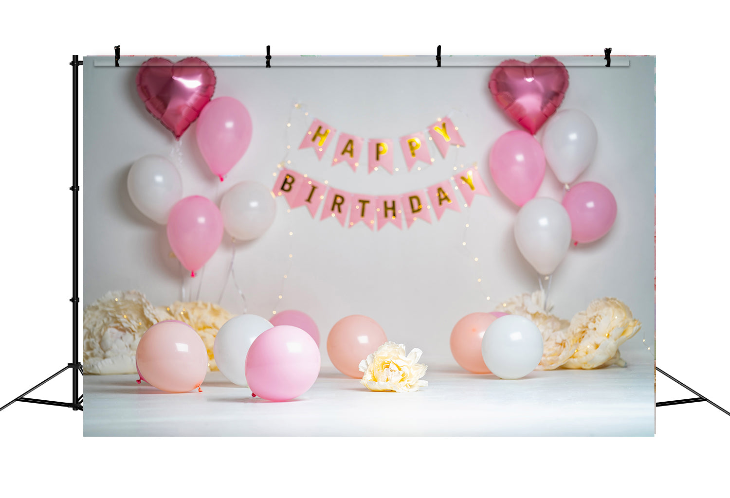 Toile de Fond Décoration avec Bannière d'Anniversaire de Bébé RR5-40