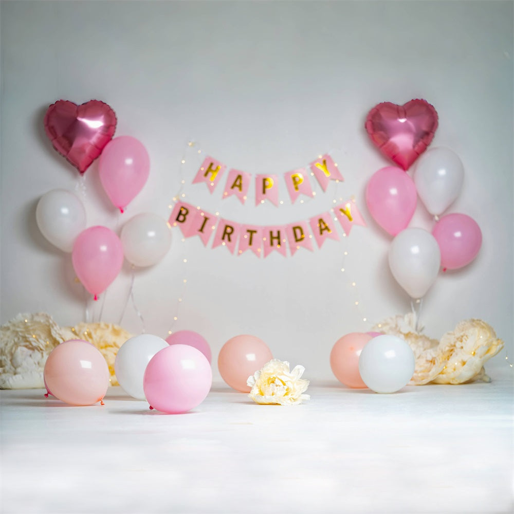 Toile de Fond Décoration avec Bannière d'Anniversaire de Bébé RR5-40