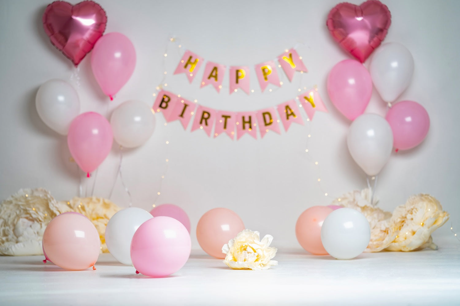 Toile de Fond Décoration avec Bannière d'Anniversaire de Bébé RR5-40