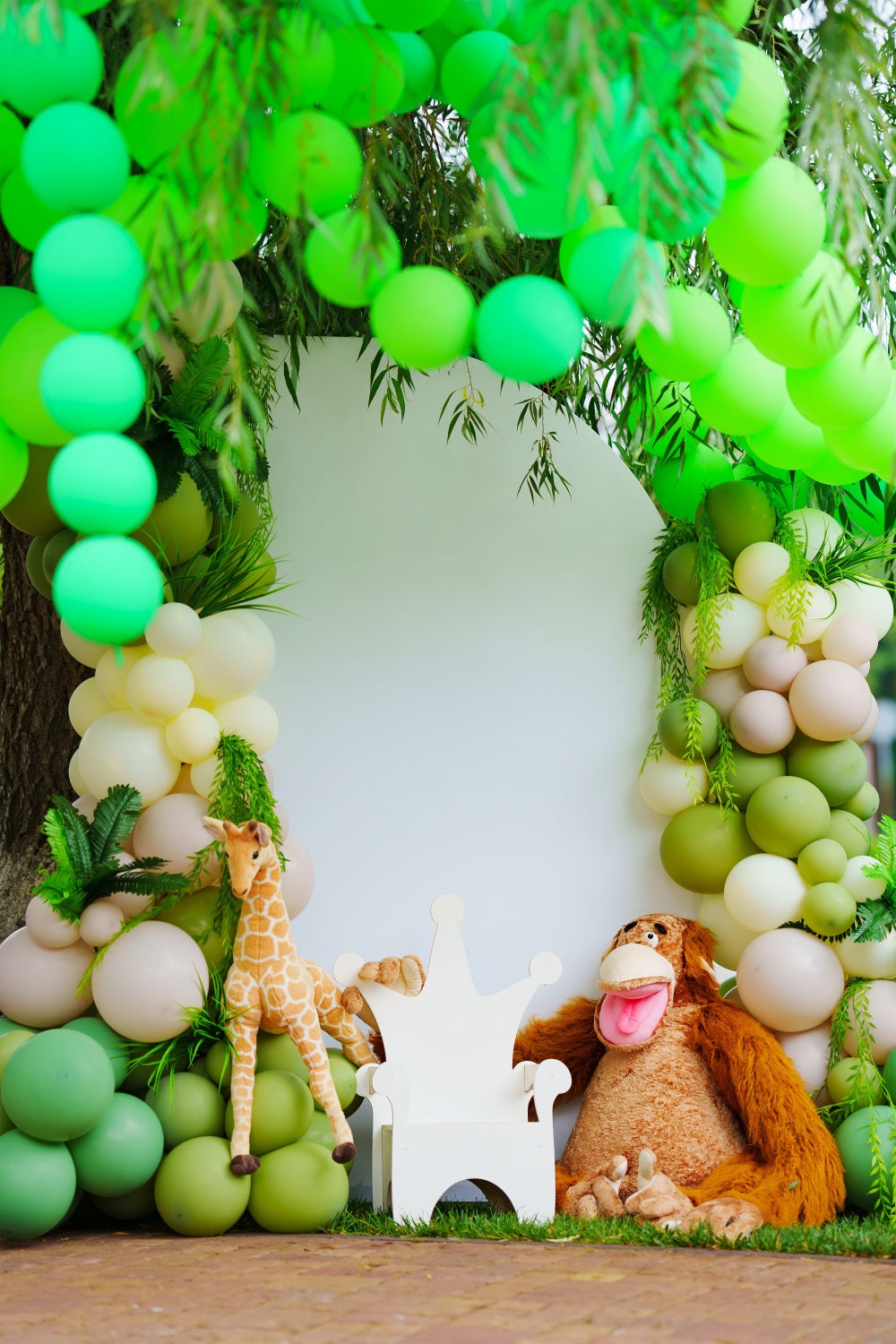 Toile de Fond Décoration de Fête d'Anniversaire de la Jungle Sauvage RR5-46