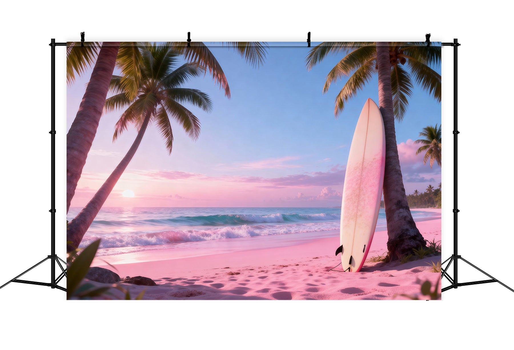 Toile de fond Mer Planche Surf Paisible Bord De Mer RR61-15