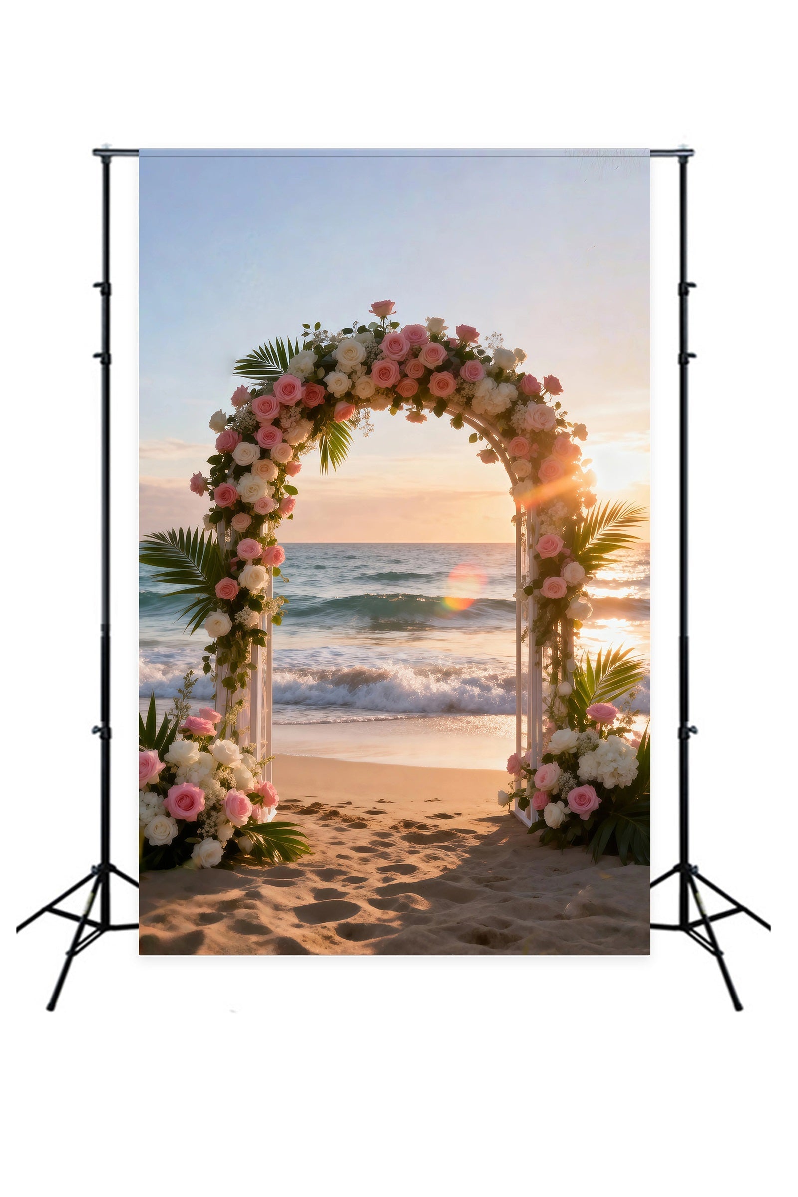 Fond Photo Plage Arche Mariage Florale Coucher De Soleil RR61-33
