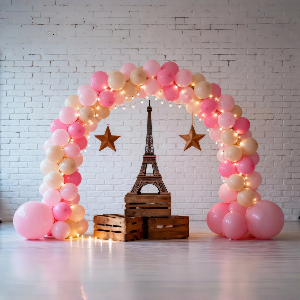 Toile de fond Paris Arche Ballons Présentation Romantique RR61-37