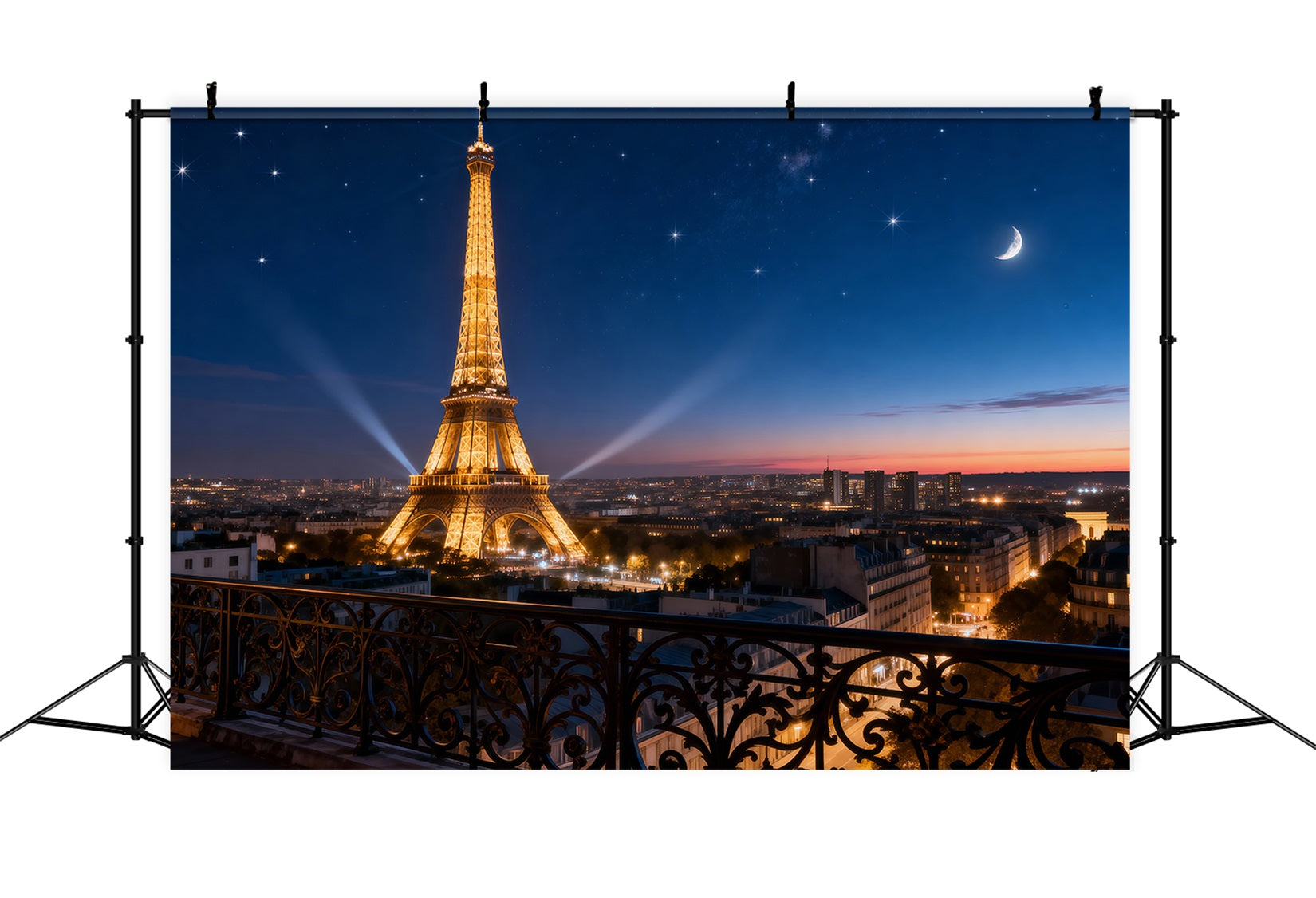 Toile de fond Photo Paris Horizon Étoilé Lueur Clair De Lune RR61-59