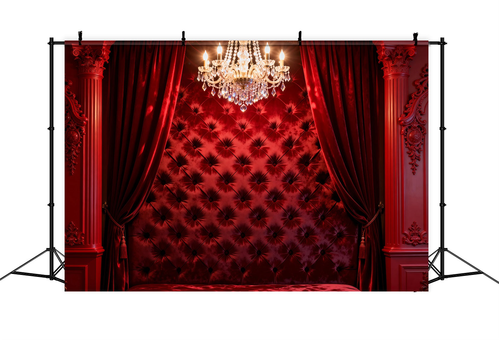Fond Photo Boudoir Lustre Velours Cramoisi RR62-67
