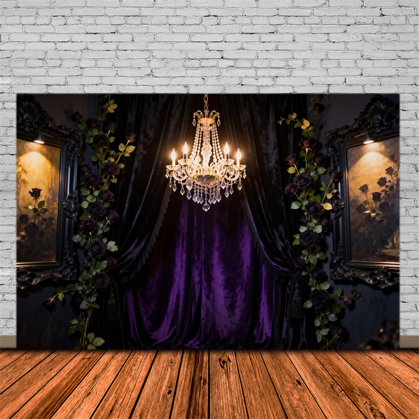 Fond Studio Boudoir Rideau Cristal Romance Sombre RR62-70