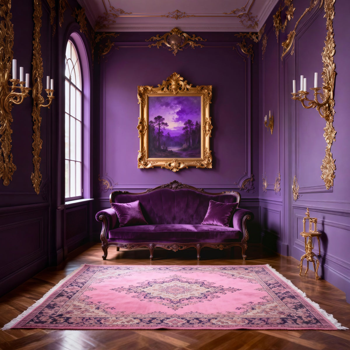 Toile de fond Boudoir Salon Velours Améthyste Royal RR62-71