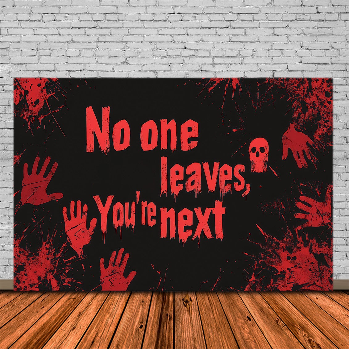 Décor Mural D'Halloween Sanglant Avec Empreintes De Mains Gothiques RR67-102