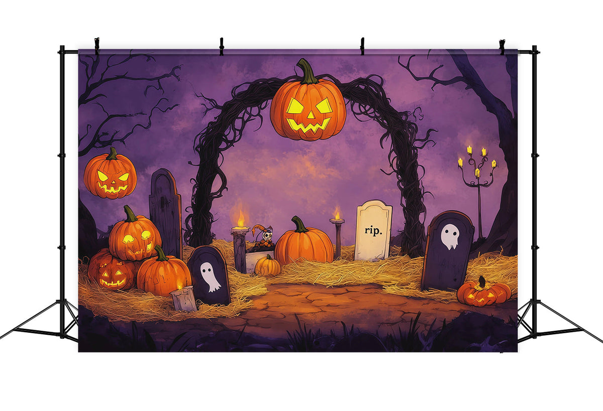 Décors Sur Le Thème D'Halloween Arche De Vigne Et De Citrouilles Idées De Décors D'Halloween RR67-105