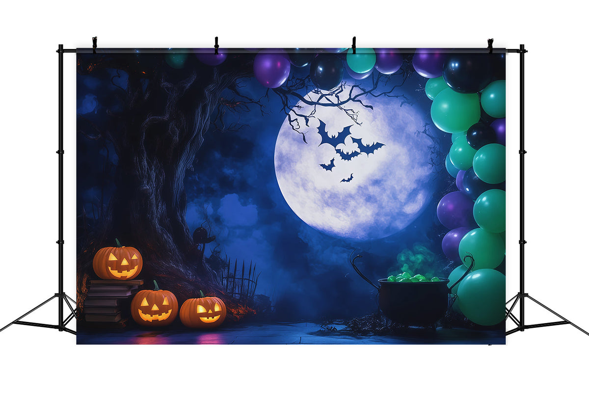 Décor De Ballons D'HalloweenLune Et Chaudron Thème Halloween RR67-130
