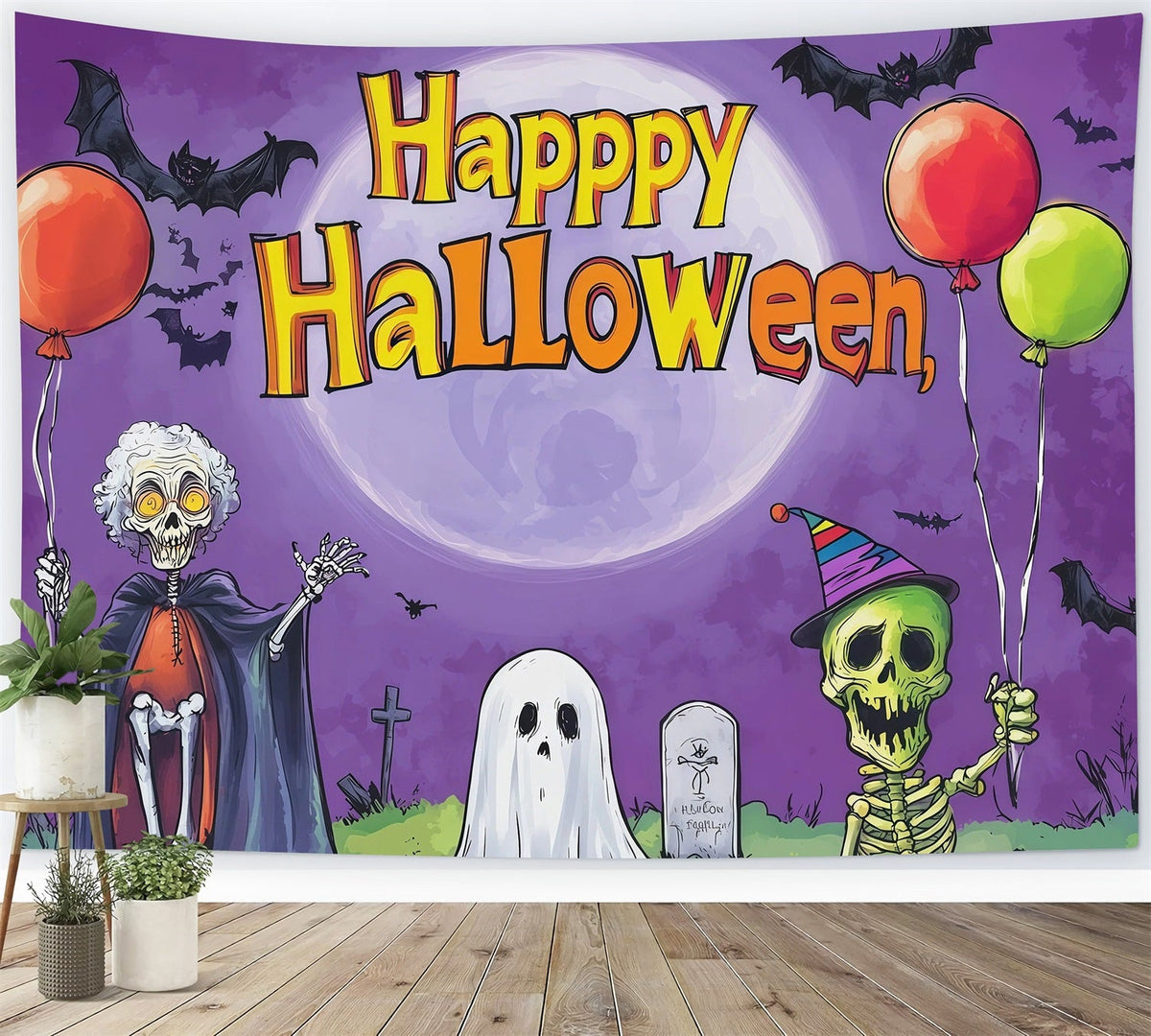 Idées De Décors Pour Une Fête D'Halloween Squelette Fantôme Ballon Décors Effrayants Pour Halloween RR67-137