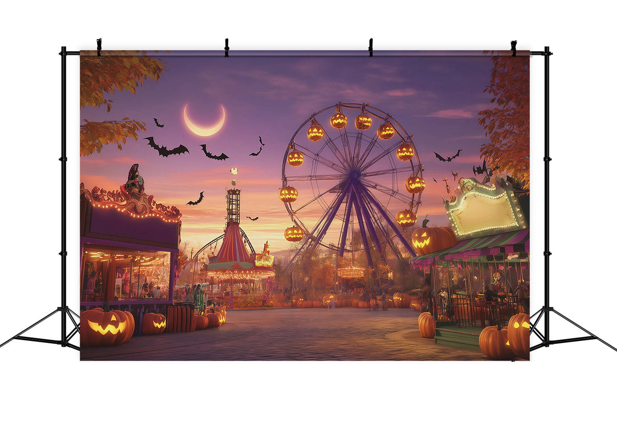 Décor De Carnaval D'Halloween Croissant De Lune Et Citrouille À Faire Soi-Même RR67-139
