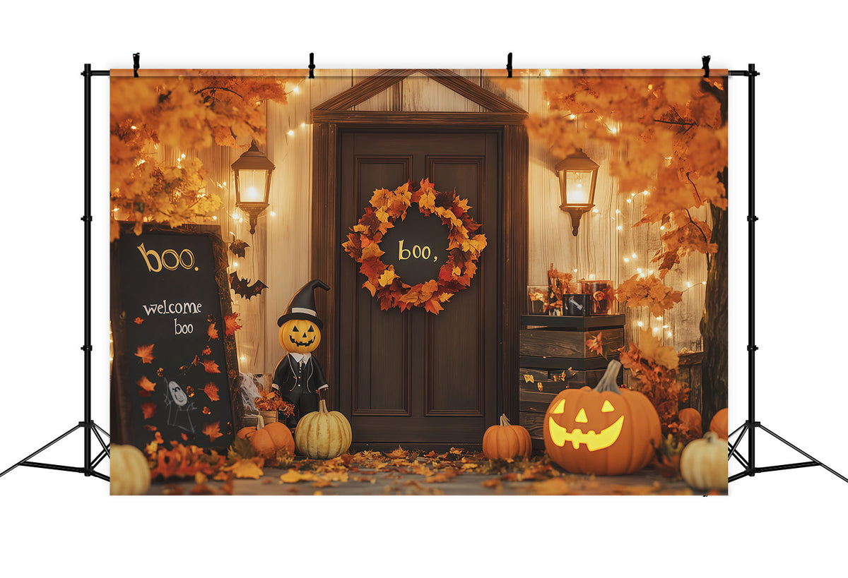Décor De Photomaton D'Halloween À Faire Soi-Même Porte Citrouille De Bienvenue Décor D'Halloween RR67-140