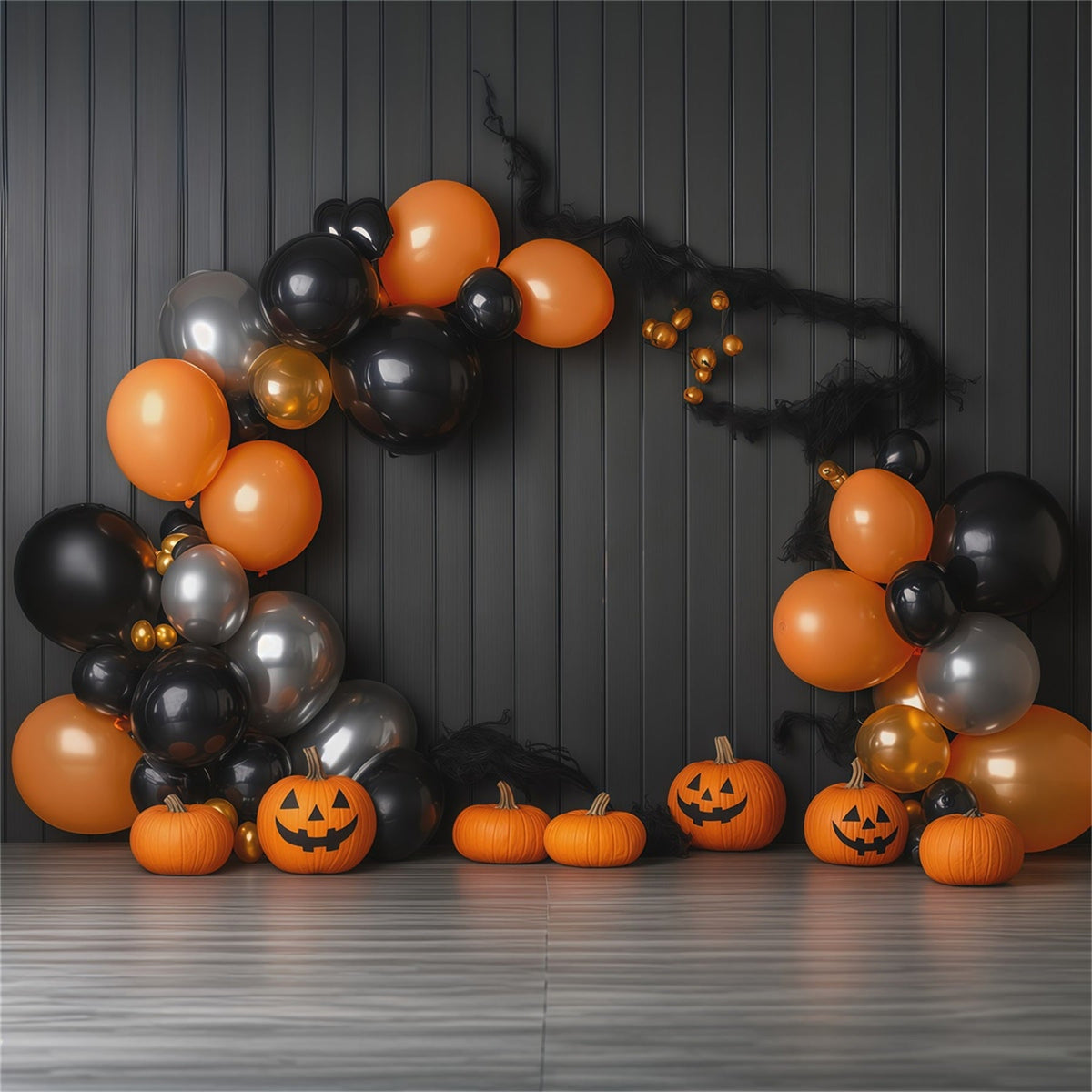 Décor Photo D'Halloween Arche De Ballons Citrouille À Faire Soi-Même RR67-149