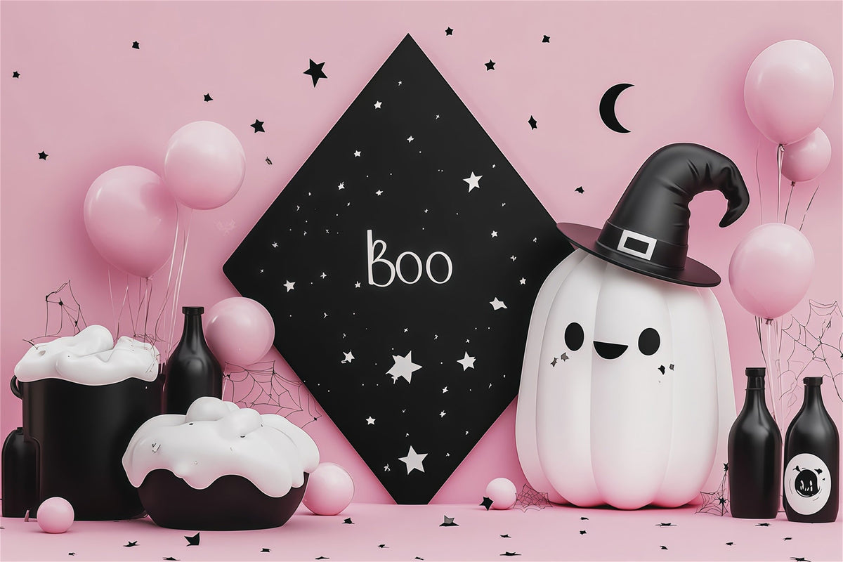 Décors D'Halloween Mignons Potion De Fantôme Rose Décorations De Scène Pour Une Fête D'Halloween RR67-155