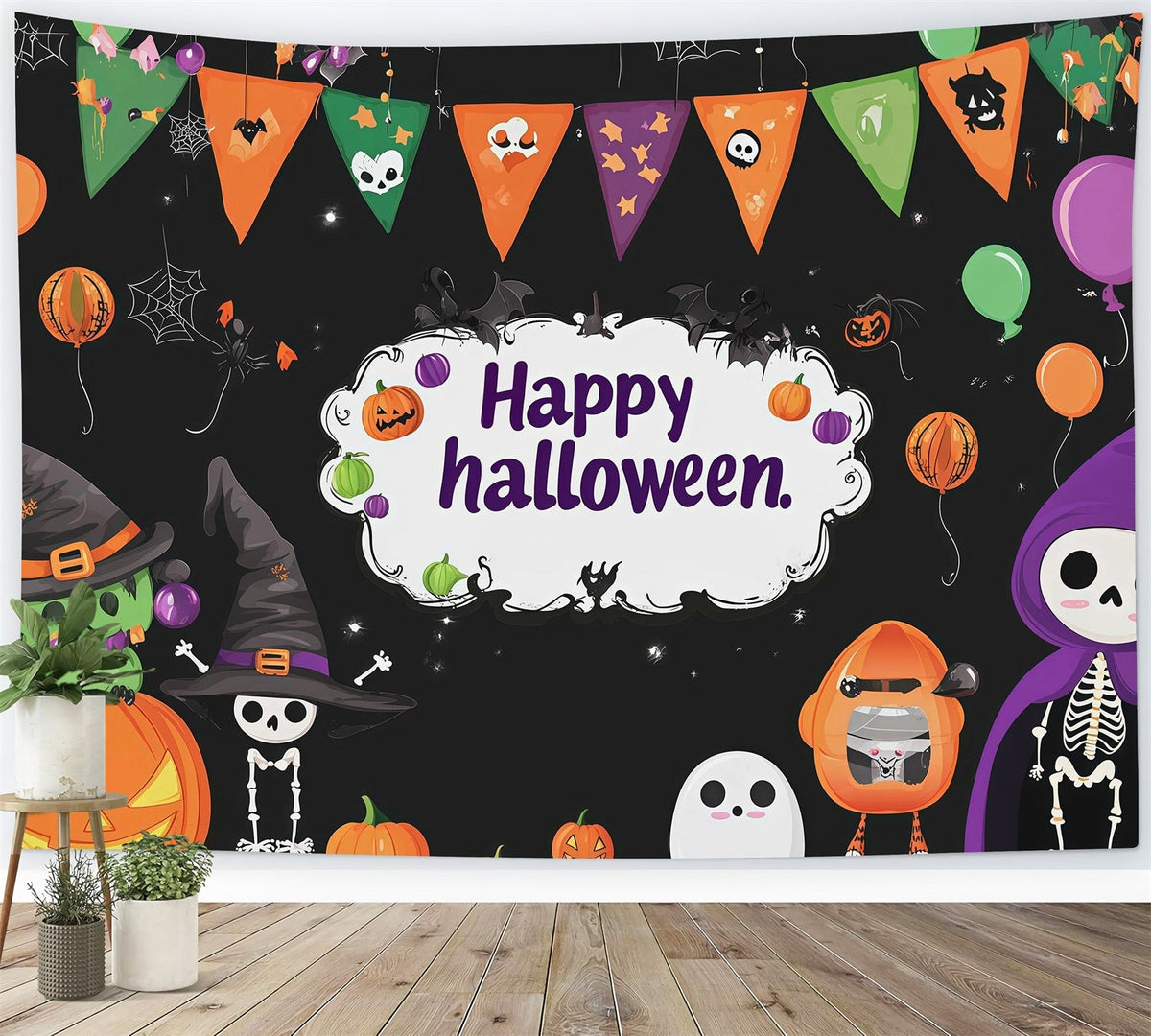 Décor De Fête D'Halloween Citrouille Squelette Mignonne Décor De Photomaton Pour Célébration D'Halloween RR67-156