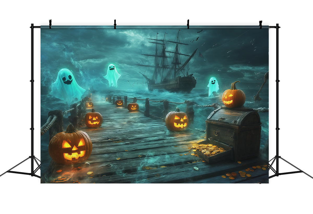 Décor De Pirates Pour Halloween Fantôme PiratePort De Citrouilles Jolis Décors D'Halloween RR67-173