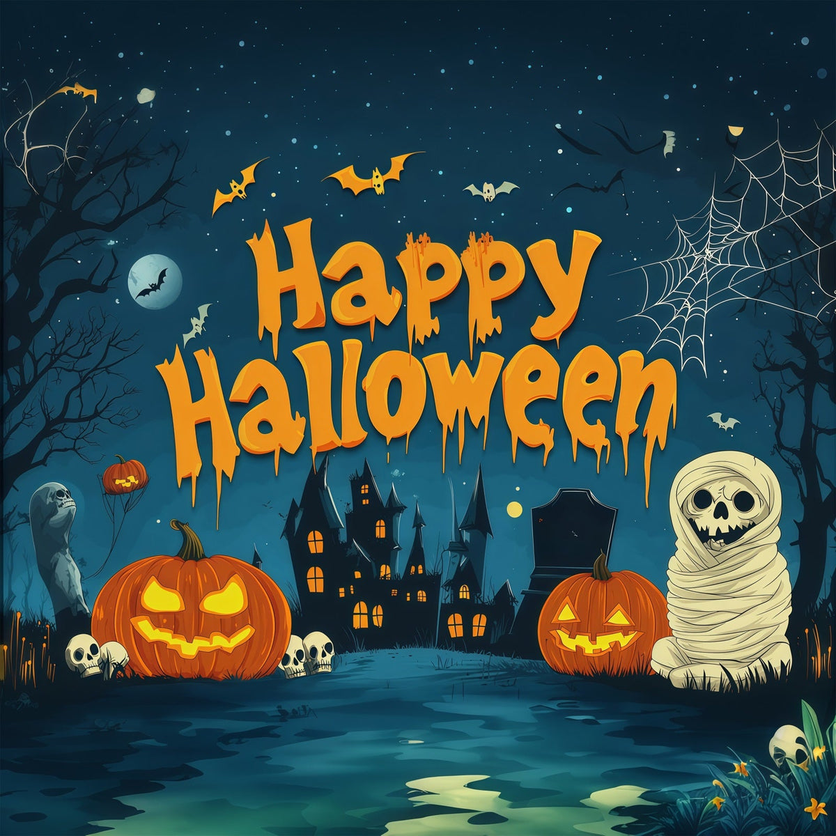 Idées De Décors Pour Une Fête D'Halloween Momie Citrouille Château Hanté Décors Effrayants Pour Halloween RR67-38