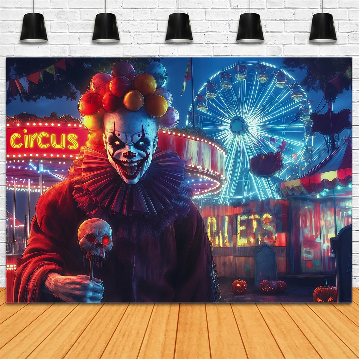 Décor De Carnaval D'Halloween Clown Tueur Soirée Carnaval Décor D'Halloween À Faire Soi-Même RR67-40