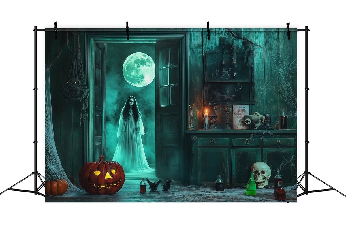 Décors Photo Effrayants Pour Halloween Armoire Fantomatique Avec LuneDécorb Joyeux Halloween RR67-47