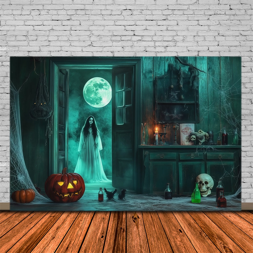 Décors Photo Effrayants Pour Halloween Armoire Fantomatique Avec LuneDécorb Joyeux Halloween RR67-47