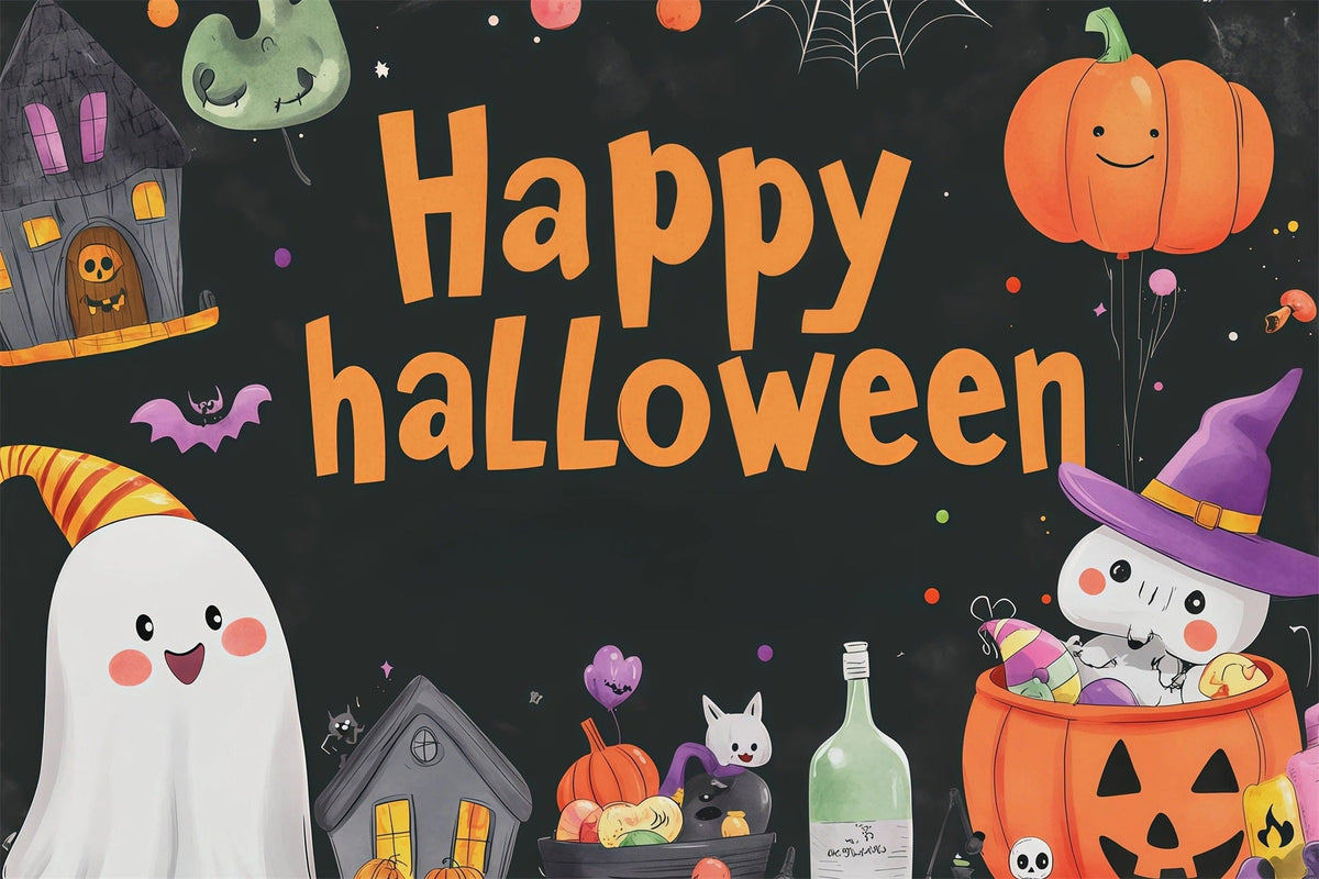 Décors Mignons Pour HalloweenFantômes Et Citrouilles Décorations De Scène RR67-56