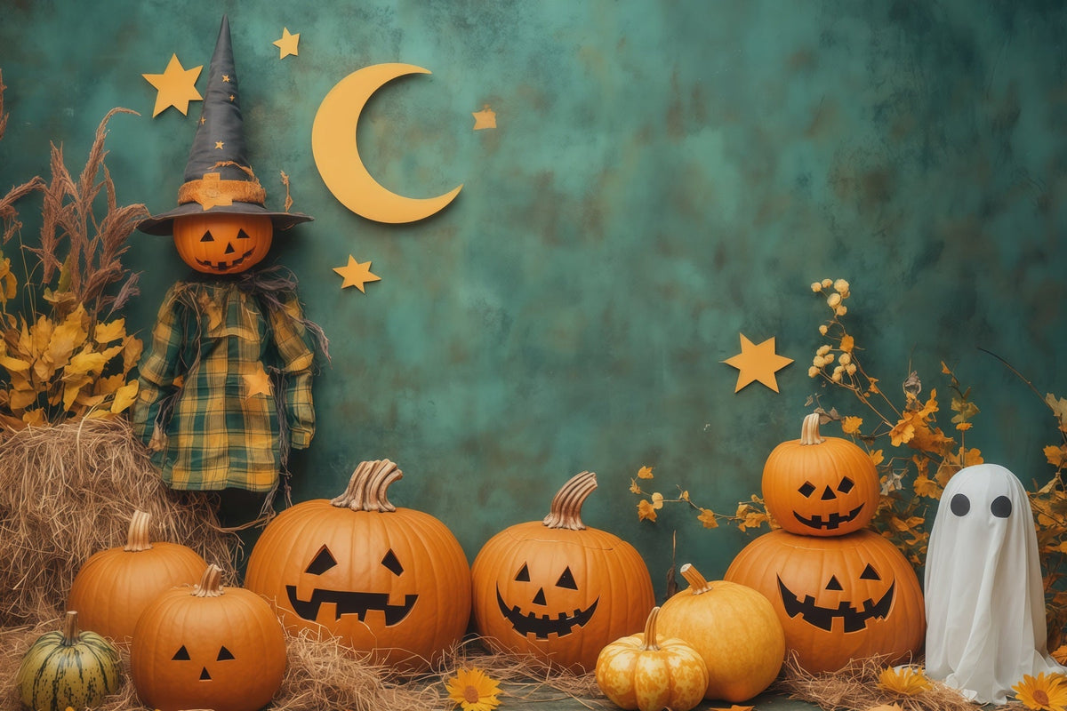 Décor Photo D'Halloween Mignon Citrouilles Fantômes Décoration D'Halloween RR67-63