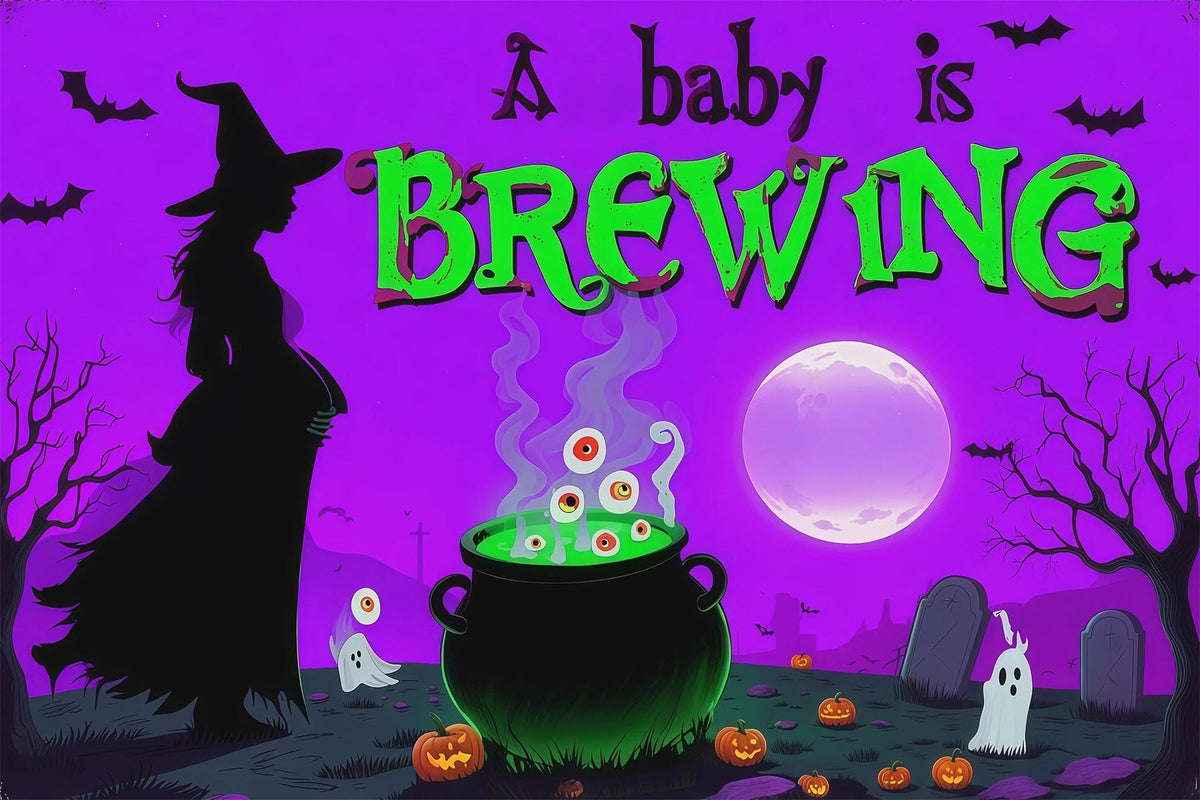 Décor De Fond Pour Séance Photo De Bébé Sur Le Thème D'Halloween Chaudron De Sorcière RR67-86