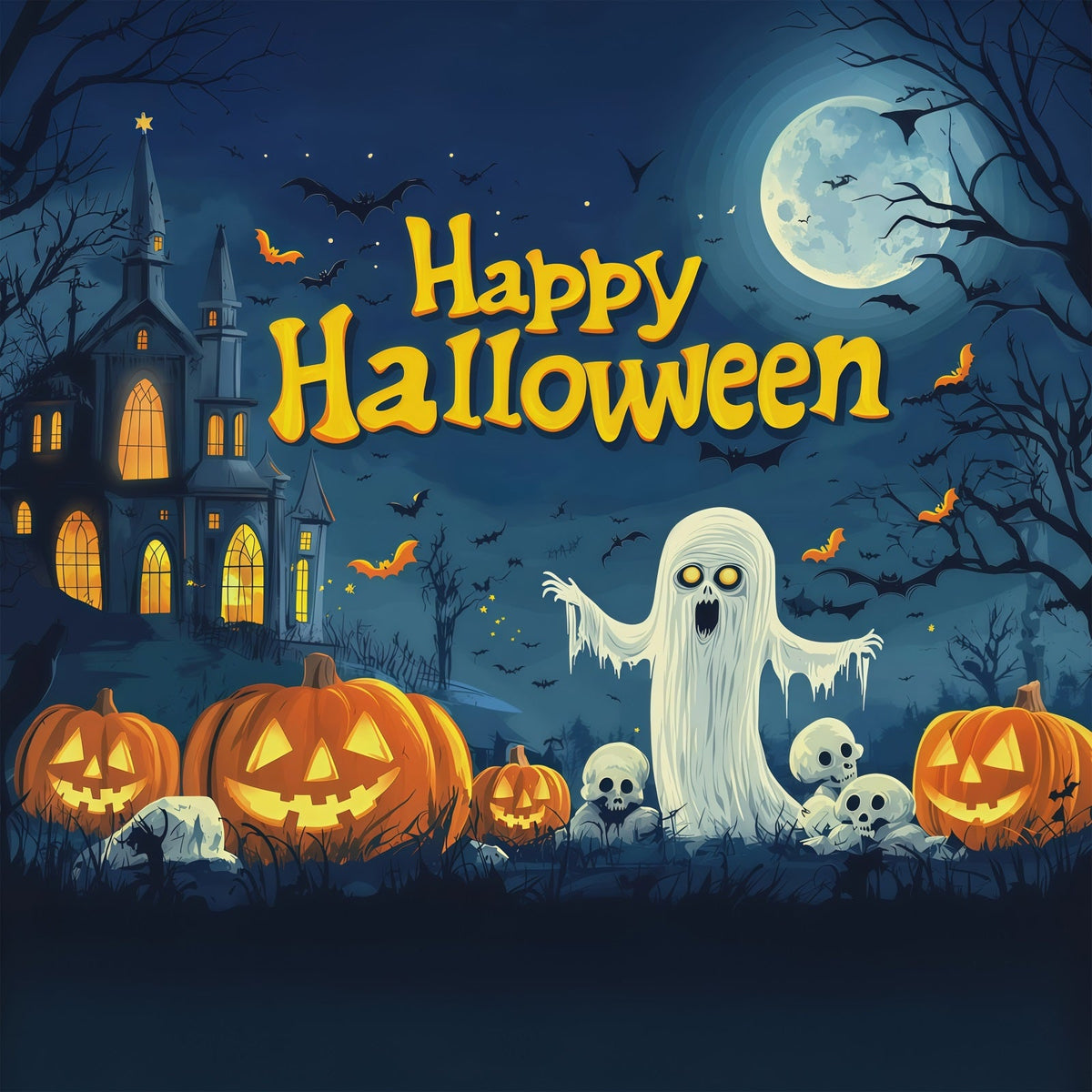 Idées De Décors Pour Une Fête D'Halloween Citrouille Fantôme Crâne Affiche Décors Effrayants Pour Halloween RR67-88