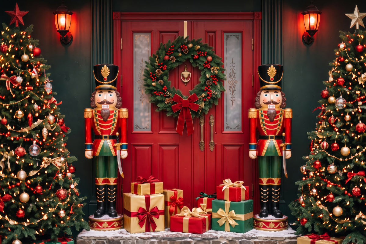 Décor De Porte De Noël Présentoir À Cadeaux Casse-Noisette Décor De Studio De Noël RR69-110