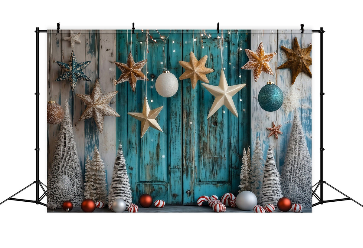 Décor En Bois De Noël Décoration D'Ornement Étoile Côtière Décor De Studio De Noël RR69-53