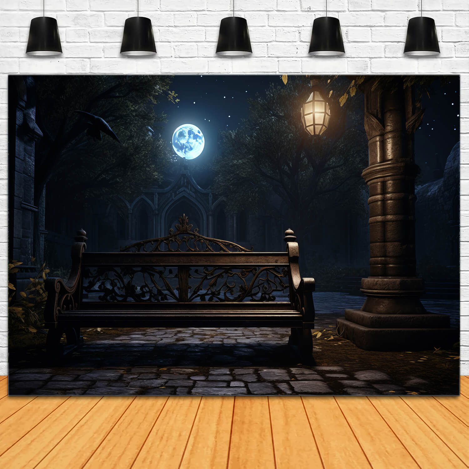 Toile de Fond de Photographie de Clair de Lune de Nuit d'Halloween RR7-33