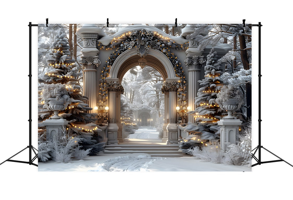 Toile de fond de Noël Arche Enchantée Merveilleuse RR7-591