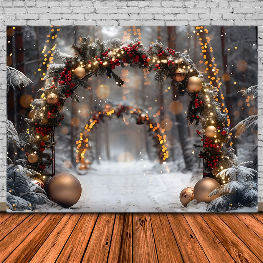 Toile de fond de Noël Arche Enchantée en Forêt RR7-709