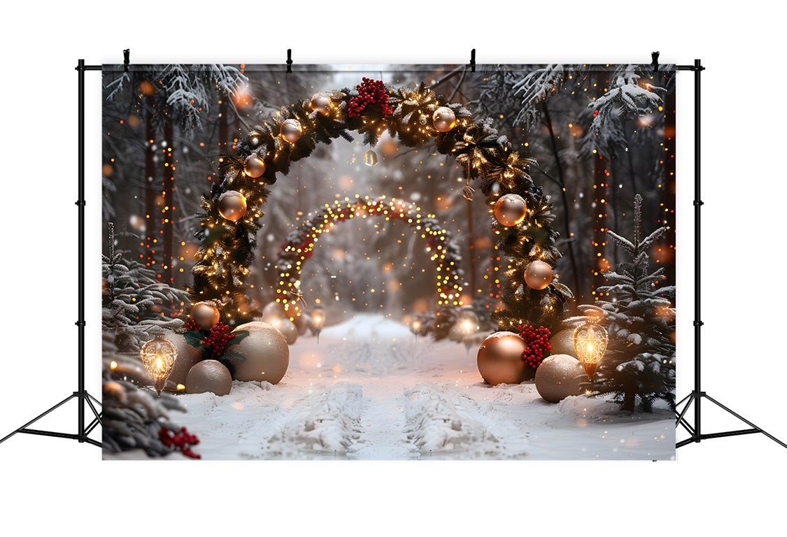 Toile de fond de Noël Arche Scintillante en Forêt RR7-710