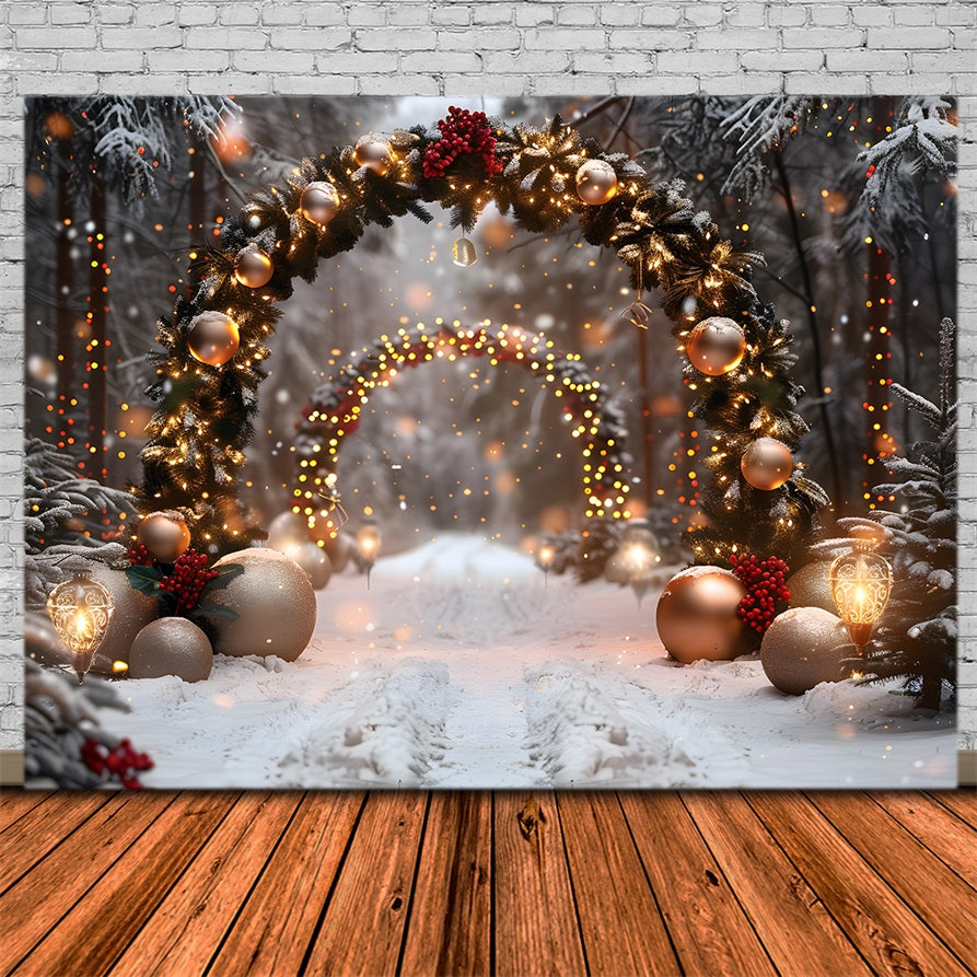 Toile de fond de Noël Arche Scintillante en Forêt RR7-710