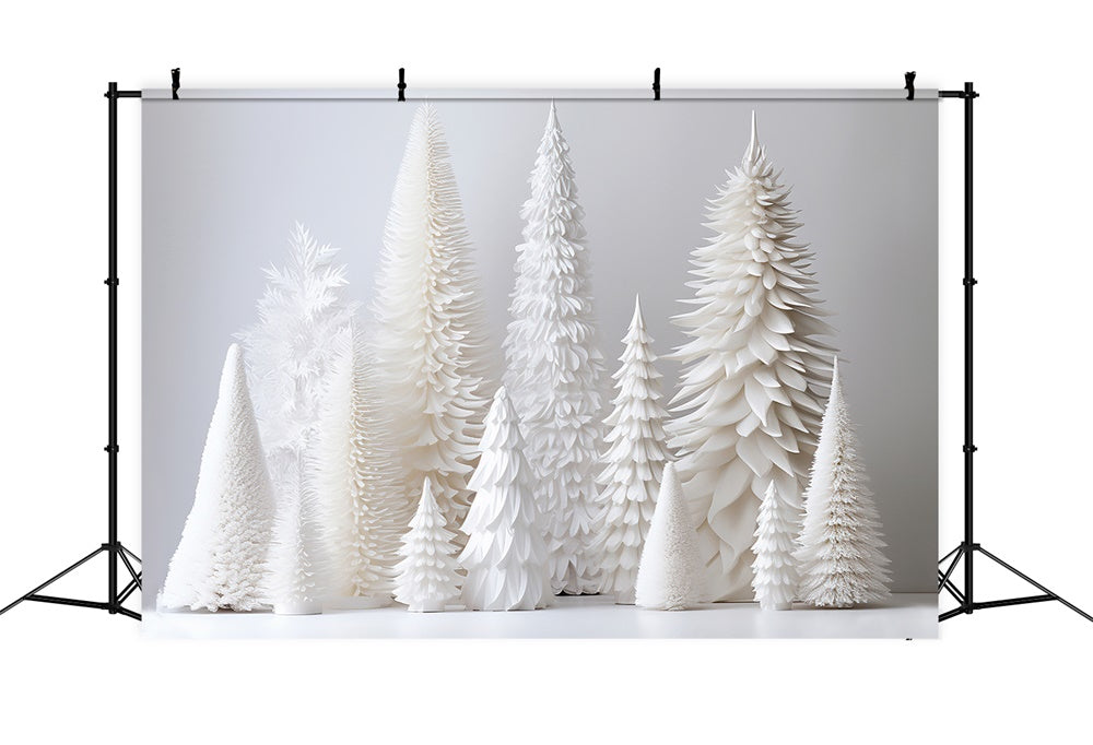 Toile de fond de Photographie avec Arbre de Noël Blanc RR7-734