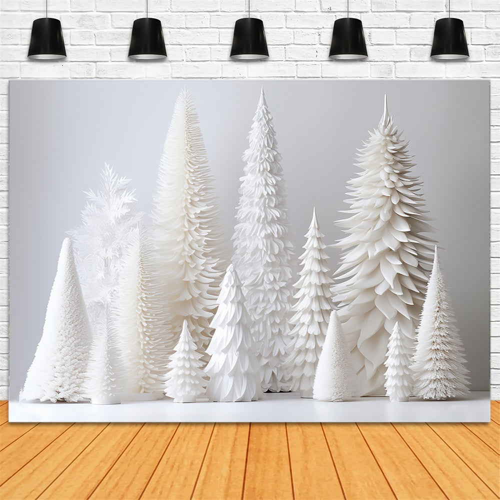 Toile de fond de Photographie avec Arbre de Noël Blanc RR7-734