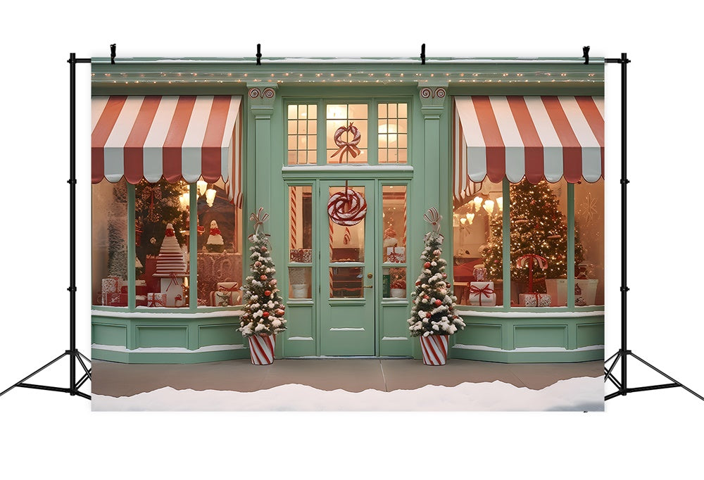 Toile de fond de Devanture de Magasin de Bonbons de Noël RR7-792