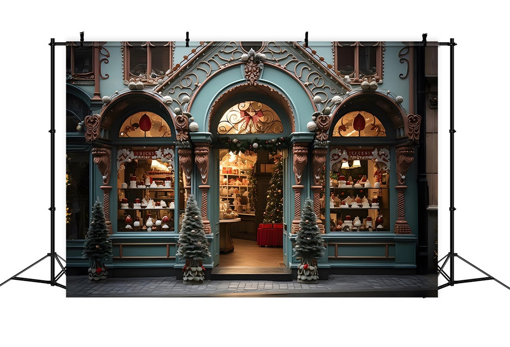 Toile de fond de Photographie avec Magasin de Gâteaux de Noël RR7-879