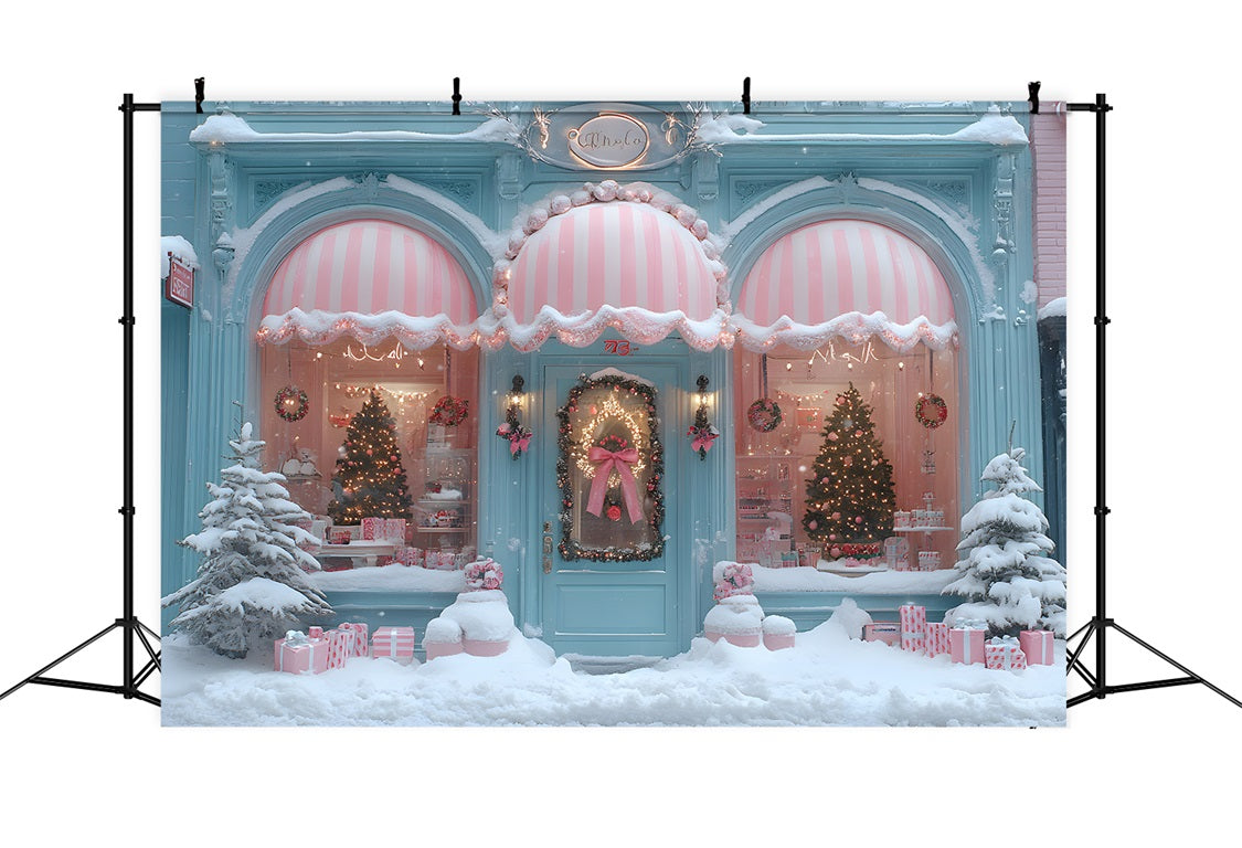 Toile de Fond Magique de Devanture de Bonbonnière de Noël RR8-150