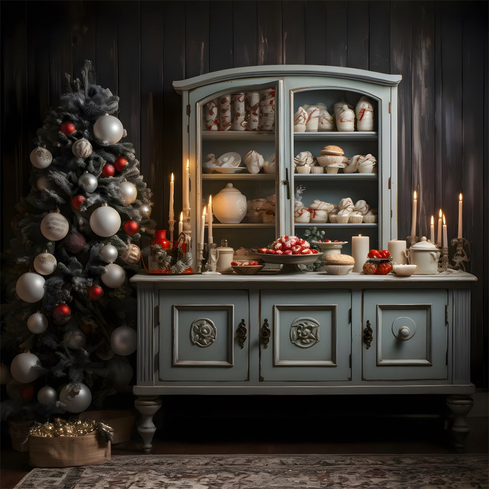 Toile de Fond Vintage d'Armoire avec Douceurs de Noël RR8-264