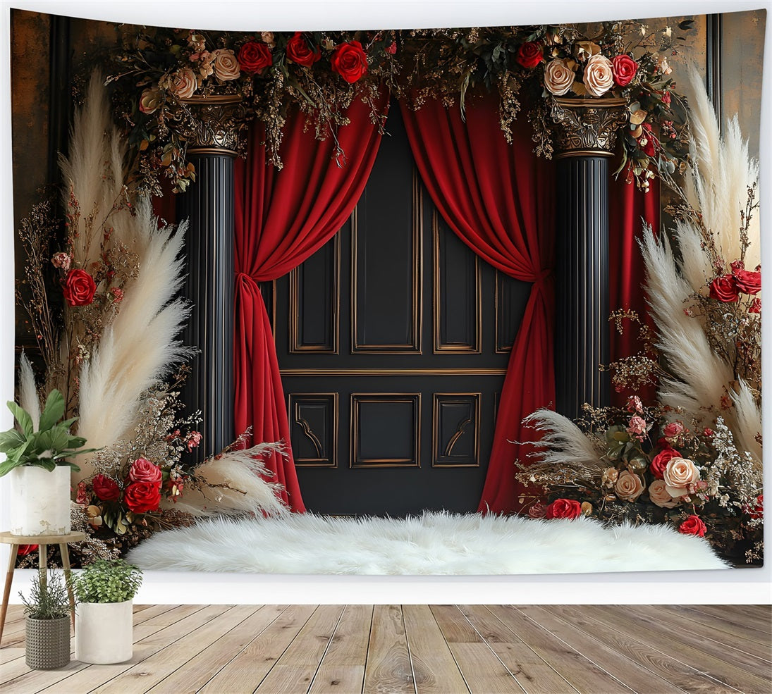 Toile de Fond Arche Fleurie Bohème Opulente RR8-424