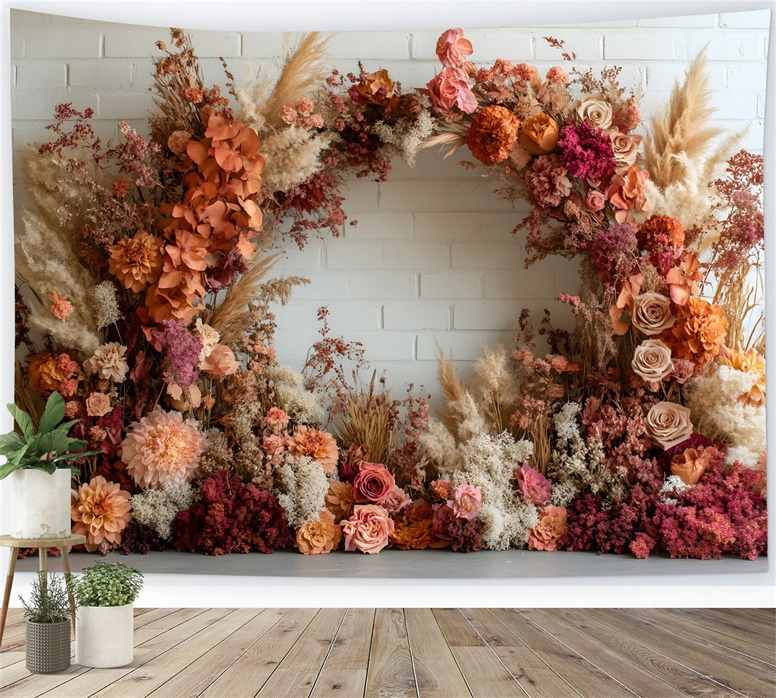Toile de Fond Couronne d'Automne Bohème RR8-431