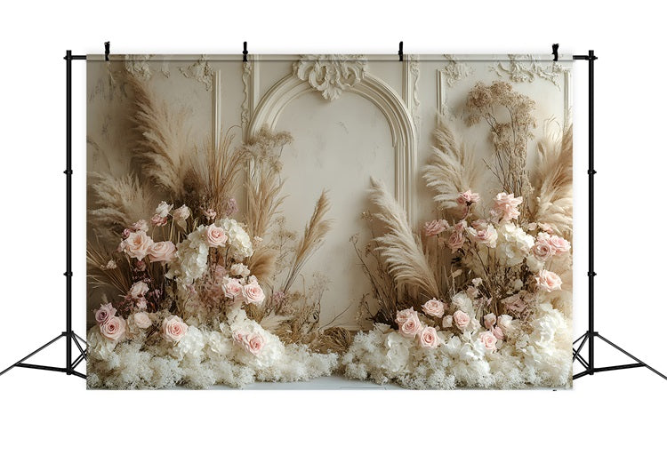 Toile de Fond Oasis Florale de Luxe Bohème RR8-471