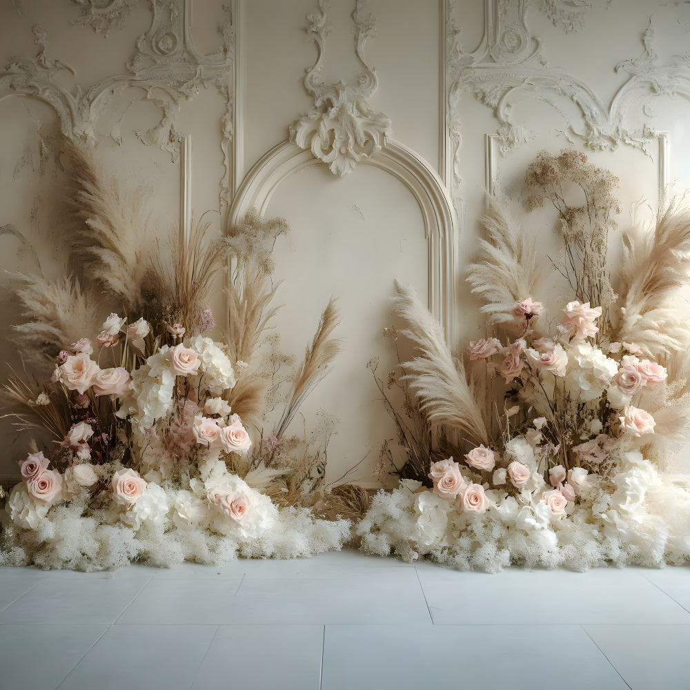 Toile de Fond Oasis Florale de Luxe Bohème RR8-471