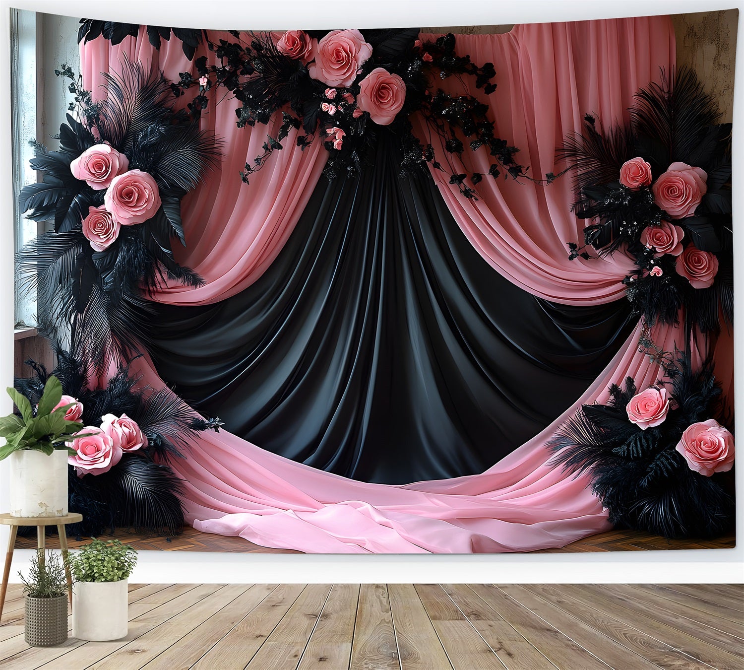 Toile de Fond Glamour Bohème en Blush RR8-473